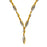 Leaf Shape & American Diamond Necklace Set Close Up