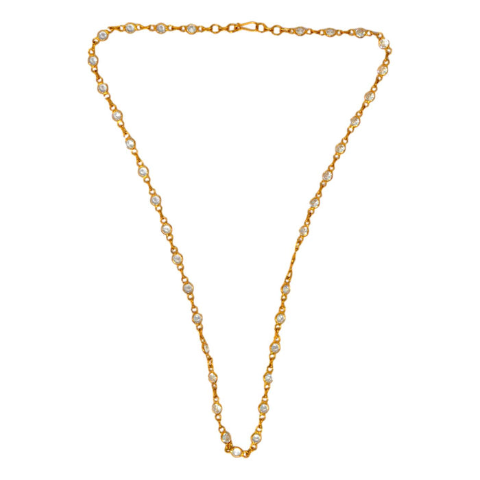 American Diamond Chain Necklace Top View