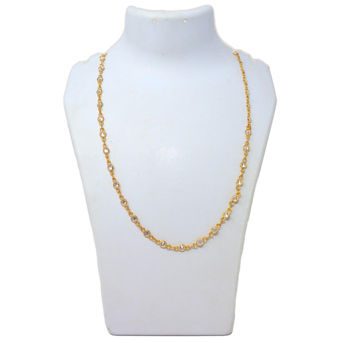 American Diamond Chain Necklace On Mannequin