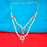 American Diamond & Red Stone Two Layer Necklace Set Color