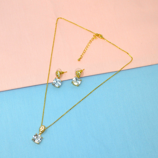 American Diamond Chain Necklace Set Color