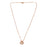 American Diamond & Rose Gold Necklace  Top View