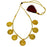 Gold Finish Laxmi Coin Necklace Top View