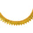 Plain Gold Laxmi Coin Necklace Set Close Up