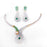White & Green Stone Necklace Set Front View On Mannequin