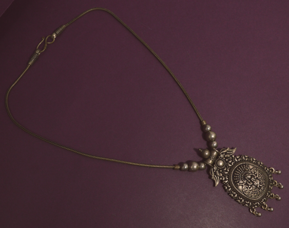 Oxidised Pendant And Necklace