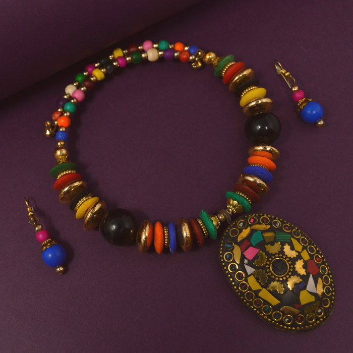Colour Beads Necklace Set