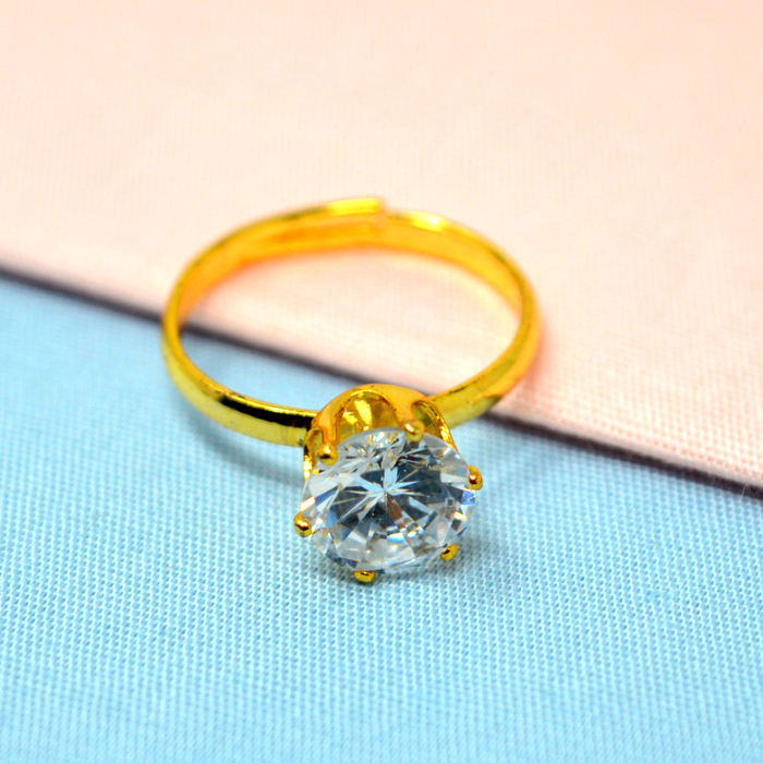 Beautiful American Diamond Ring Combo... | American diamond ring, American  diamond, Gold plated stone