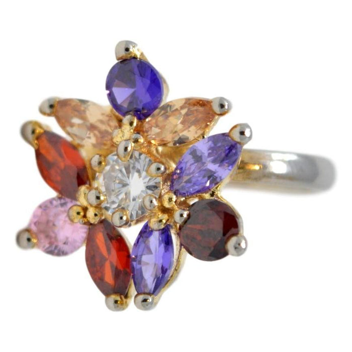 Buy TISTABENE Contemporary Designer Purple Raw Stone Golden Cocktail Ring |  Shoppers Stop