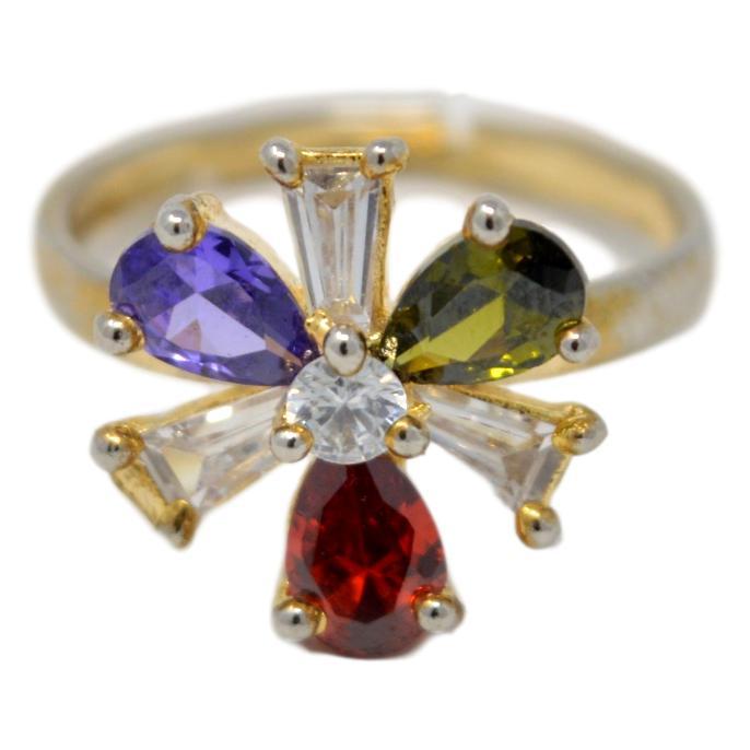 Gorgeous Natural Semi Multi Stone Flower Ring Vintage Ring Sterling Silver  925 Ring Wedding / Engagement Ring Multi Color Sparkling Stones Ring  Handmade Ring (Sterling Silver, 4.5) | Amazon.com