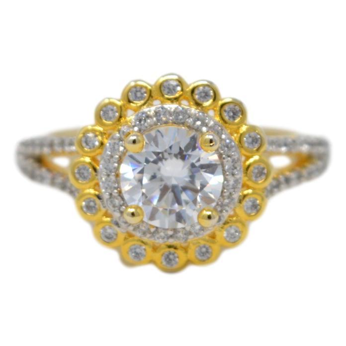 Golden Finish Fingerring | Daily Use | American Diamond Fingerring — Saaj