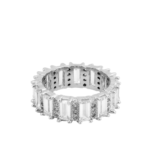 White American Diamond Ring Front View