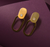Golden American Diamond Oval Shape Earring