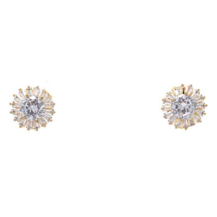 White American Diamond Earring Front