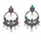 Moti & Red,Green Stone Oxidised Earring Front View