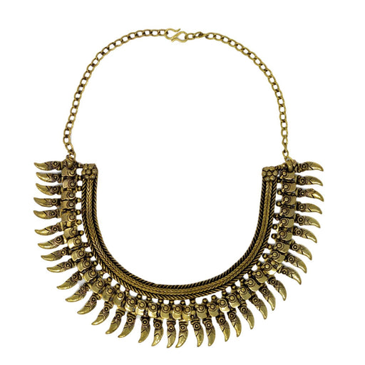 Gold Oxidised Necklace Top View