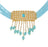 Blue Beads, Moti Kundan Necklace Set Close Up