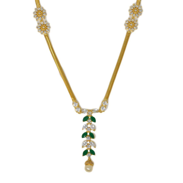 Moti, Green Stone Necklace Set Close Up
