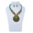 Green Dhaga Oxidised  Necklace Set On Mannequin