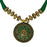 Green Dhaga Oxidised  Necklace Set Close Up