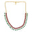 Green & Red Stone Necklace Set Top View