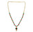 Green & Red Stone With Moti Necklace Set Top View