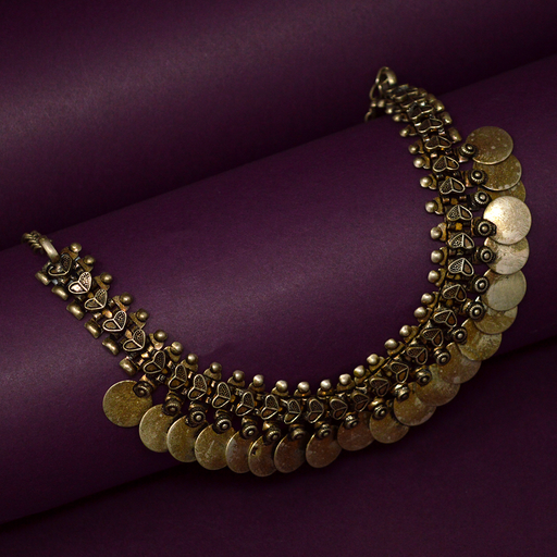 Oxidised Coin Necklace