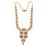 Yellow & White American Diamond Necklace Top View