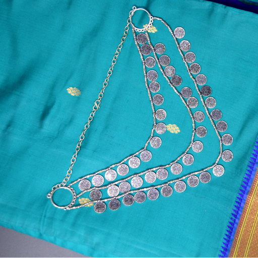 Coin Three Layer Oxidised Necklace Set