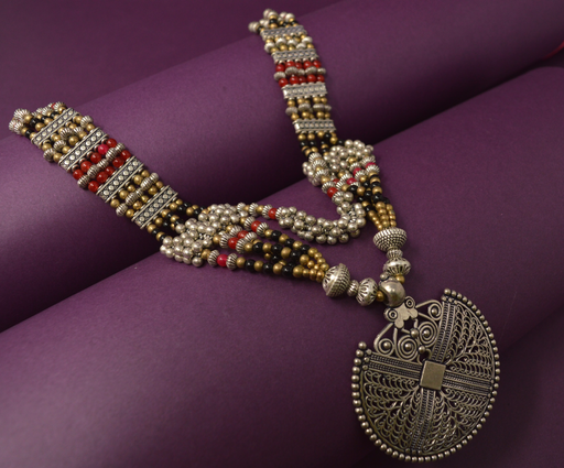 Colour Mani Oxidised Necklace