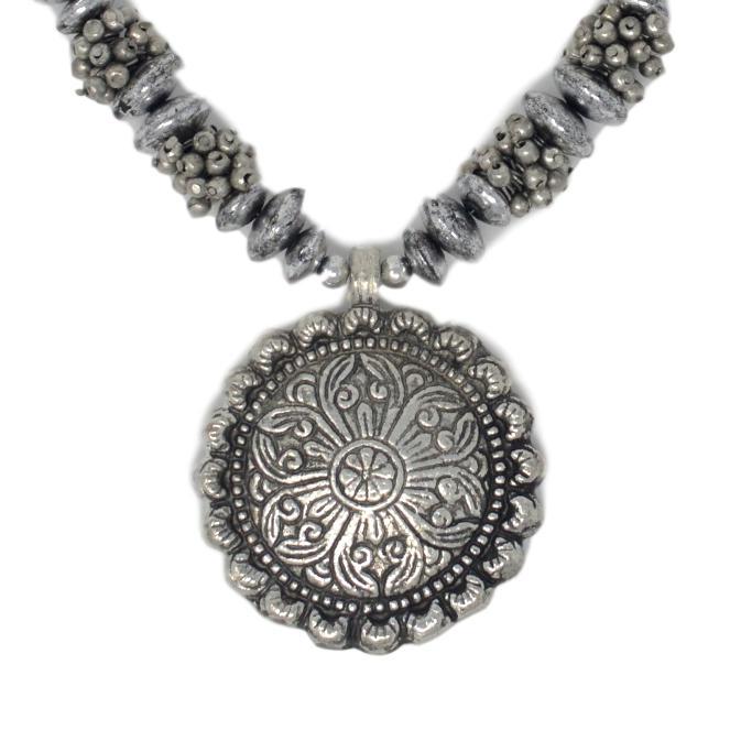Oxidised Necklace Close Up