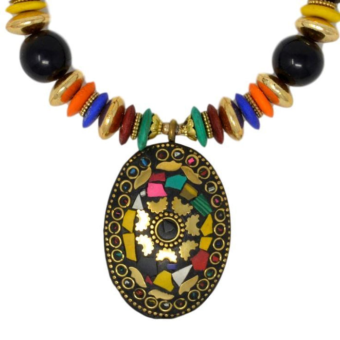 Colour Beads Necklace Set Close Up