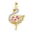 American White Diamond with Pink Stone Pendant Set Only Pendant
