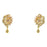 American Diamond with Golden Stone Pendant Set Earrings