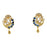 American Diamond with Blue Stone Pendant Set Earrings